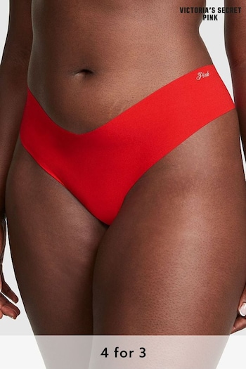 Victoria's Secret PINK Pin Up Red No-Show Thong Knickers (Q35641) | £9