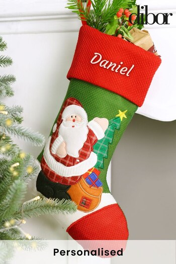 Personalised Traditional Father Christmas Character Stocking by Dibor (Q35677) | £19