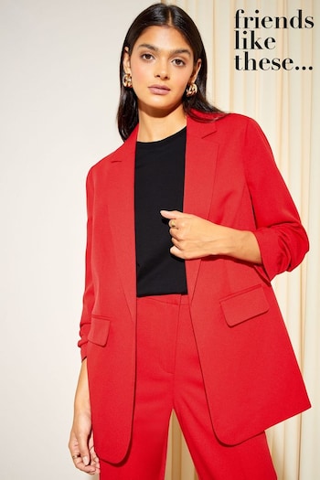 Friends Like These Lipstick Red Edge to Edge Tailored Blazer (Q35806) | £44