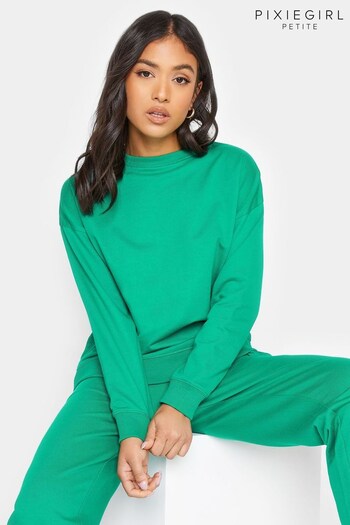 PixieGirl Petite Green Crew Neck Sweatshirt (Q36197) | £20