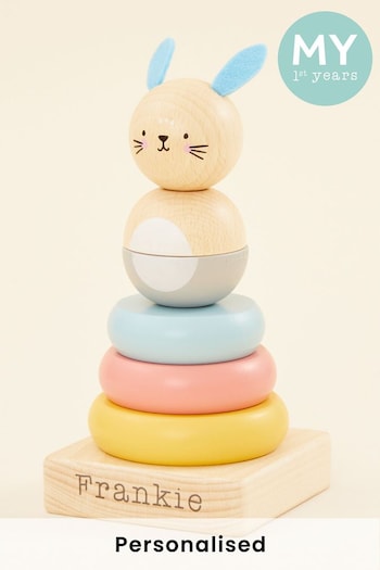 Persoalised Bunny Stacker Toy by My 1st Years (Q36239) | £28