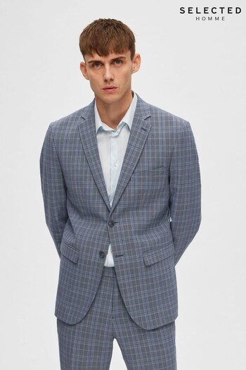 Selected Homme Grey Slim Fit Blazer (Q36295) | £125