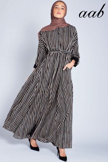 Aab Black Oversized Maxi Dress (Q36320) | £92