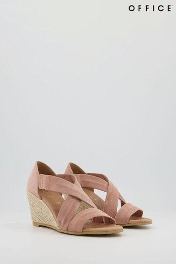 Office Nude Crossover Strap Wedge Espadrille (Q36352) | £65