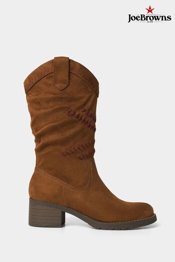 Joe Browns Brown Austen Whipstitched Boots (Q36387) | £75