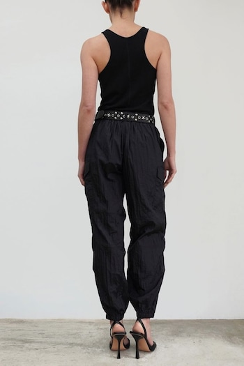 Religion Black Utility Inspired Lighweight Cargo Trouser With Cuff (Q36530) | £55
