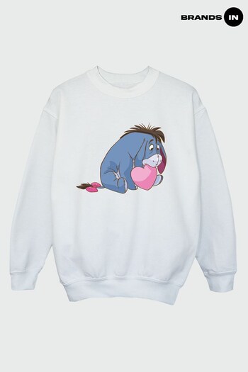 Brands In White Winnie The Pooh Eeyore Heart Mouth Girls White Sweatshirt (Q36602) | £24.50
