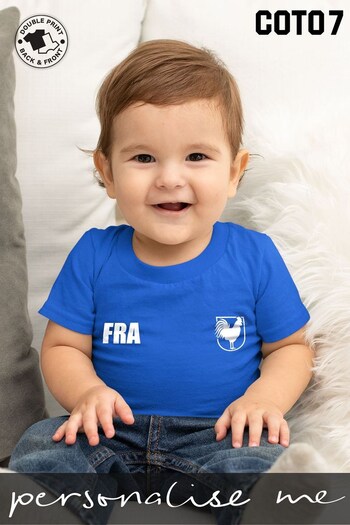 Personalised France Supporter Baby and Toddler T-Shirt (Q37008) | £14