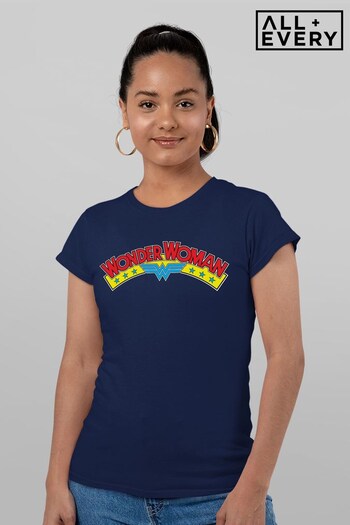 All + Every Navy Blue Wonder Woman Arch Crest Women's T-Shirt (Q37068) | £22