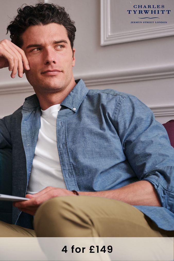 Slim fit cheap jeans shirt
