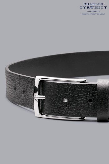 Charles Tyrwhitt Black Leather Textured Made In England Chino Belt (Q37132) | £50