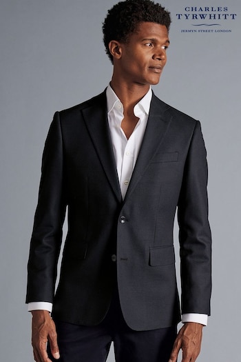 Charles Tyrwhitt Black Proper Blazer Slim Fit Jacket (Q37146) | £200