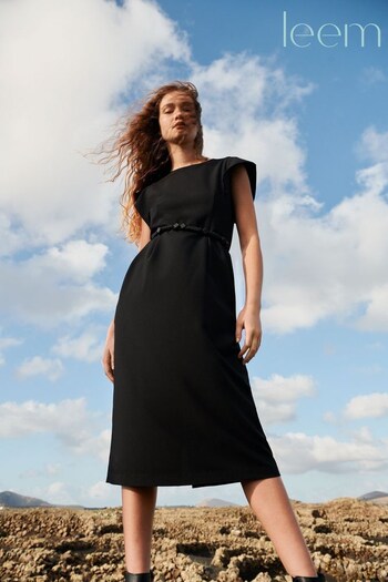 leem Black Flap Sleeve Dress (Q37217) | £121