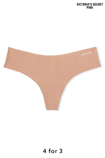 Victoria's Secret PINK Praline Nude No Show Thong Knickers (Q37337) | £9