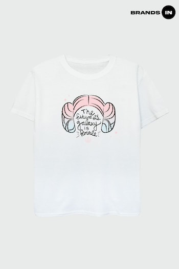 Brands In WHITE Star Wars Princess Leia Future Of The Galaxy Girls White T-Shirt (Q37411) | £18