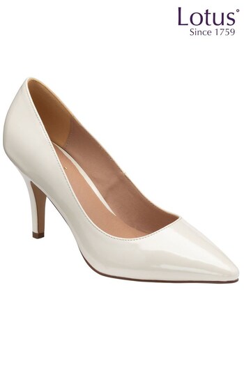 Lotus Footwear White Pointed-Toe Court Shoes (Q37487) | £65