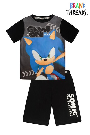 Brand Threads Black - Sonic the Hedgehog Short Pyjamas - Boys (Q37495) | £16