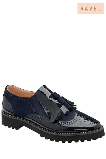 Ravel Blue Patent Loafers (Q38087) | £55
