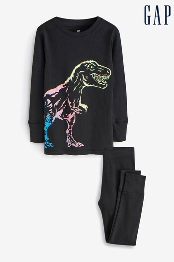 Gap Black Dinosaur Graphic Long Sleeve Pyjamas (Q38115) | £25