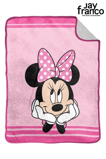 Jay Franco Pink Disney Minnie Mouse Fleece Throw Blanket (Q38195) | £28