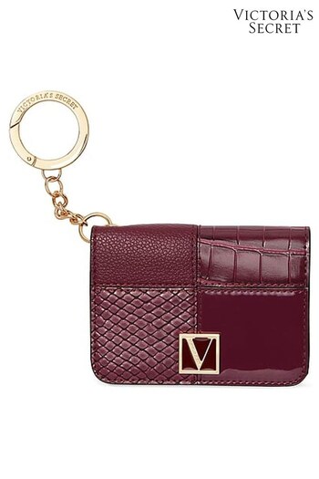 Victoria's Secret Bordeaux Patchwork The Victoria Card Case Keychain (Q38391) | £18