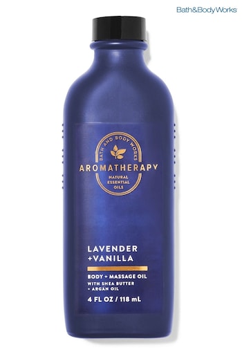 Bath & Body Works Lavender Vanilla Body and Massage Oil 4 fl oz / 118 mL (Q38423) | £24