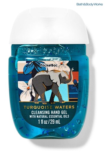 Bath & Body Works Turquoise Waters PocketBac Cleansing Hand Gel 1 fl oz / 29 mL (Q38428) | £4