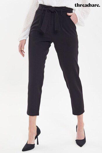 Threadbare Black Paperbag Waist Trousers (Q38537) | £38