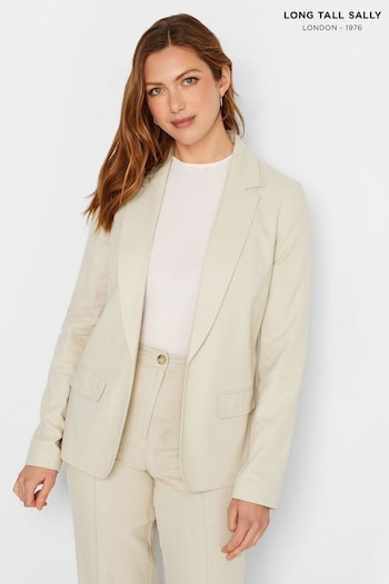 Long Tall Sally Neutral Linen Jacket With A Touch Of Linen (Q38559) | £45