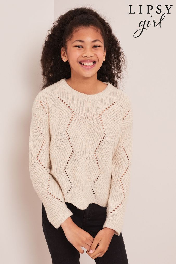 Girls outlet cream jumper