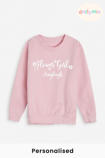 Personalised Kids Flower Girl Sweatshirt by Dollymix (Q38612) | £20