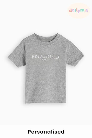 Personalised Kids Bridesmaid T-Shirt by Dollymix (Q38613) | £17