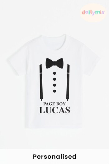 Personalised Kids Page Boy T-Shirt by Dollymix (Q38615) | £17