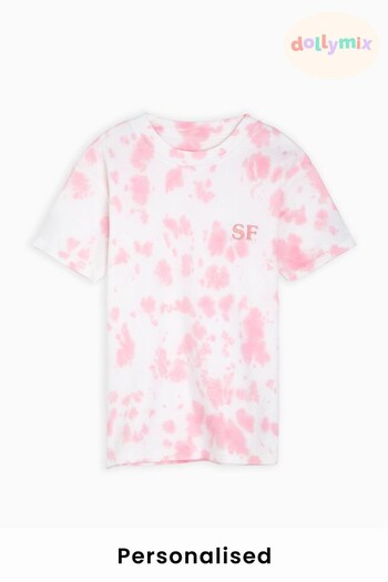 Personalised Girls Tie Dye T-Shirt By Dollymix. (Q38621) | £18