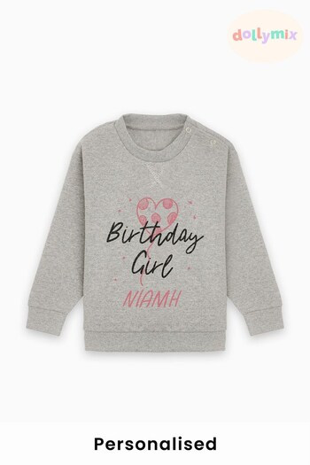 Personalised Birthday Girl Sweatshirt by Dollymix (Q38624) | £20