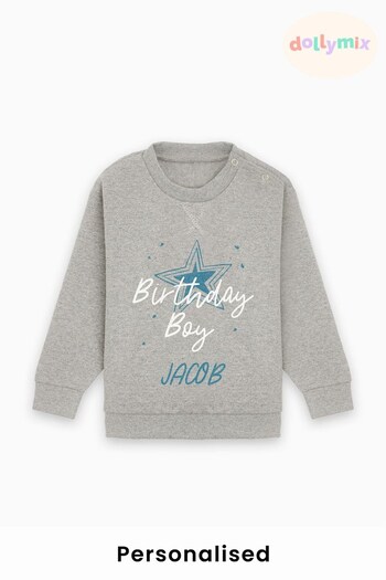 Personalised Birthday Boy Sweatshirt by Dollymix (Q38628) | £20