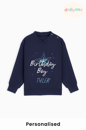 Personalised Birthday Boy Sweatshirt by Dollymix (Q38629) | £20