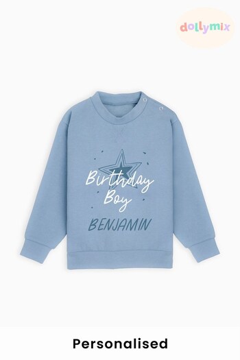 Personalised Birthday Boy Sweatshirt by Dollymix (Q38630) | £20