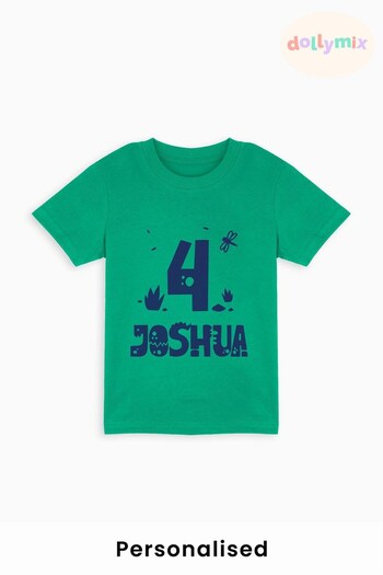 Personalised Toddler Dino Age T-Shirts by Dollymix (Q38636) | £17