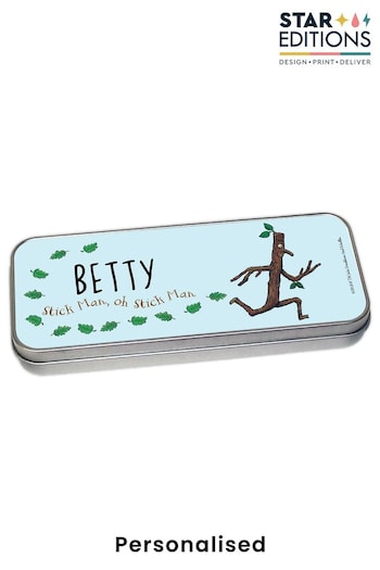 Personalised Blue Stick Man Running Pencil Tin by Star Editions (Q38757) | £14.99