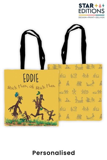 Personalised Yellow Stick Man Family Edge to Edge Tote Bag by Star Editions (Q38758) | £14.99
