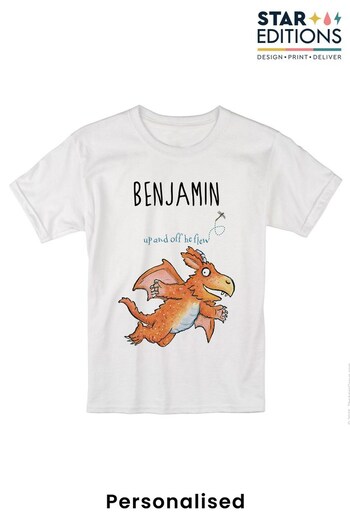 Personalised "Up and off he flew" Zog Childrens T-Shirt by Star Editions (Q38764) | £14.99
