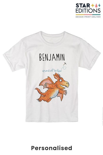 Personalised "Up and off he flew" Zog Adults T-Shirt by Star Editions (Q38765) | £19.99