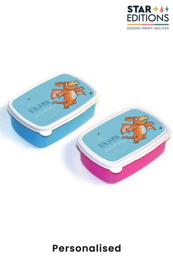 Personalised  "Up and off he flew" Zog Lunchbox by Star Editions (Q38770) | £12.99