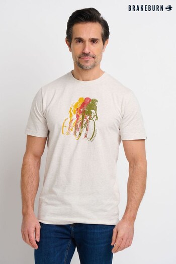 Brakeburn Cream Cyclist T-shirt (Q38913) | £30