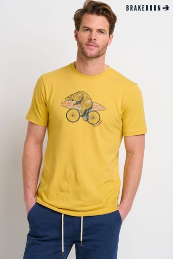 Brakeburn Yellow Bear Bike T-shirt (Q38924) | £28