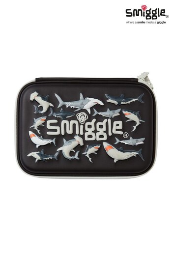 Smiggle Grey Shark Drift Hardtop Double Up Pencil Case (Q39071) | £16
