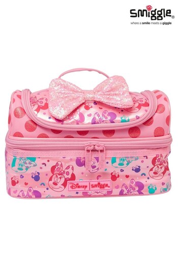 Smiggle Pink Minnie Mouse Disney Double Decker Lunchbox (Q39076) | £22