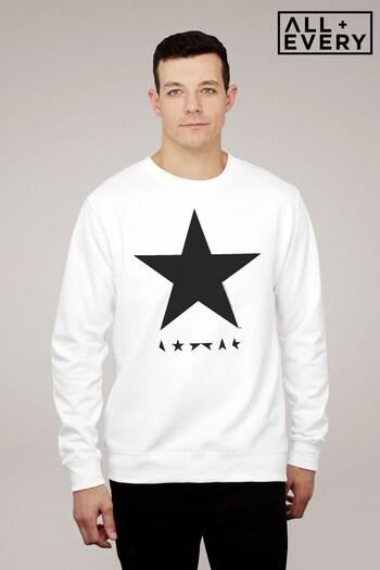 All + Every White David Bowie Blackstar Album Cover Music Men's Sweatshirt (Q39189) | £32