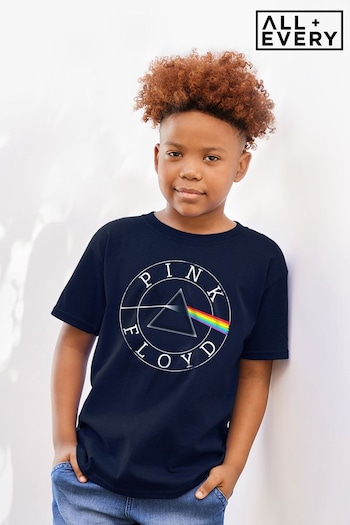 All + Every Black Pink Floyd Dark Side Of The Moon Circle Logo Music Kids T-Shirt (Q39202) | £18